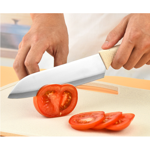 Chef Knife Wheat Straw Knife with Cutting Board Set Camping Knife and Chopping Board Set Household Kitchen Auxiliary Food Tool 8pcs Set Manufactory